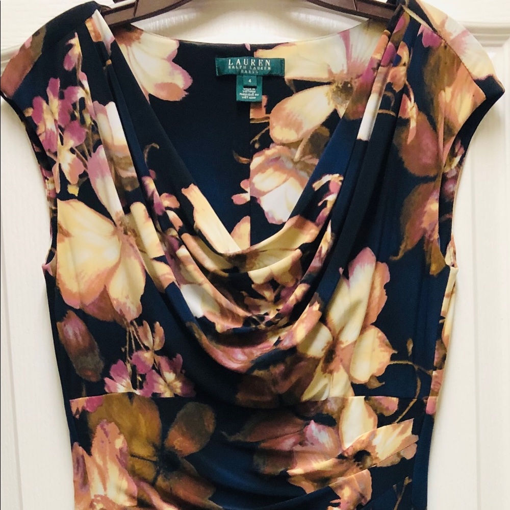 Ralph Lauren Woman’s  Floral Navy Dress Size 4